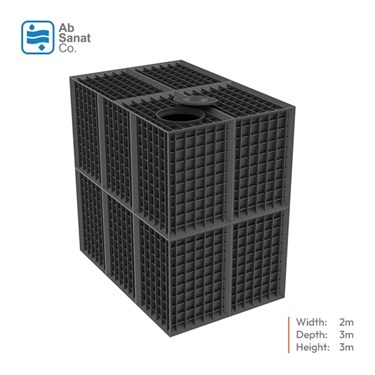 حوضچه ماژولار مستطیل سایز 300*200*300h