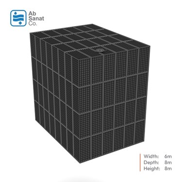 حوضچه ماژولار مستطیل سایز 800*600*800h