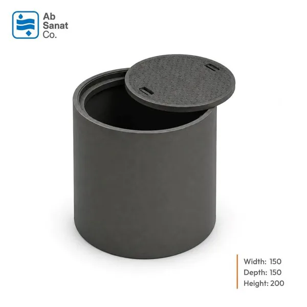 حوضچه استوانه یکپارچه سایز 150 ارتفاع 200